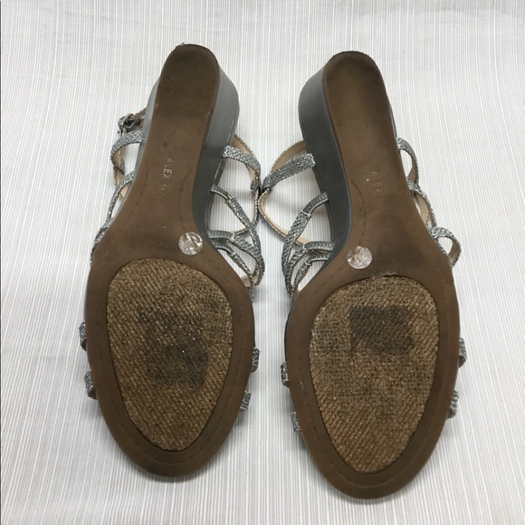 Alex Marie Cute Silver Wedges - Picture 8 of 8